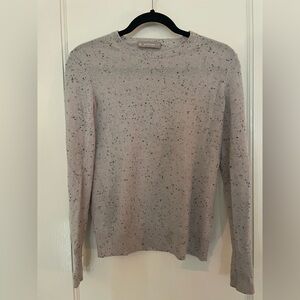 Everlane Cashmere Light Gray Speckled Crewneck Sweater size XS
